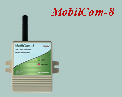 Dobozolt kivitelű ContactID SMS konverter riasztóközpontokhoz ContactID üzenetek átfordítására, küldésre SMS-ben, fix kétnormás belső antennával.