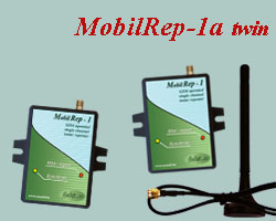 1 csatornás GSM állapot-repeater modul-pár 1 bemenettel, 1 relés kimenettel, külső mágneses antennával. A két modul összeszinkronizálja ki-bemeneteit a másik modul állapotára.