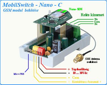 MobiSwitch Nano bekötés