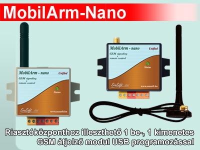 Mobilarm-nano GSM átjelző