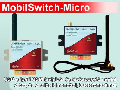MobilSwitch-Micro GSM átjelző