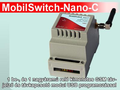 MobilSwitch-Nano-C GSM átjelző