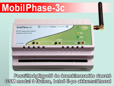 MobilPhase-3 GSM fázisfigyelő és riasztó
